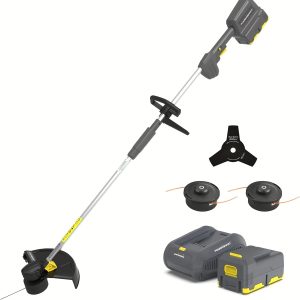 Cordless String Trimmer & Brush Cutter 2-in-1 with 40V 4.0Ah Battery and Charger