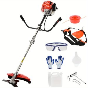 2-in-1 Gas-Powered Brush Cutter & Tiller: Cordless String Trimmer Edger for Lawn & Garden Maintenance (70.86x13.77 inches)