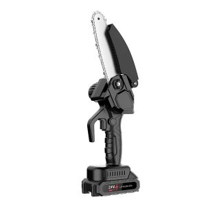 Mini Chainsaw, 6 Inch Handheld Chainsaw with Advanced Splash Protection and Safety Lock, Handheld Portable Cordless Electric Saw, Great for Wood Cutting, Garden Pruning and Brush Trimming, Great Gift for Men